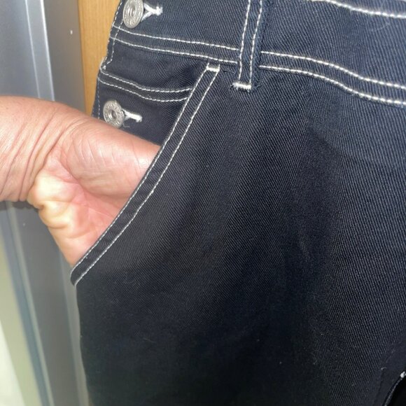 Looney Tunes Vintage 90s Womens Overalls Size Large Black Sylvester Tweety Bird - Picture 7 of 10